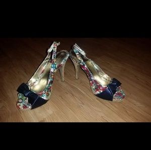 Rampage Floral Heels